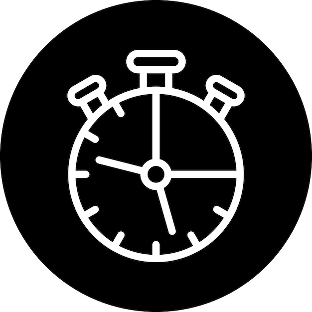 Estilo del icono del cronómetro de diseño vectorial