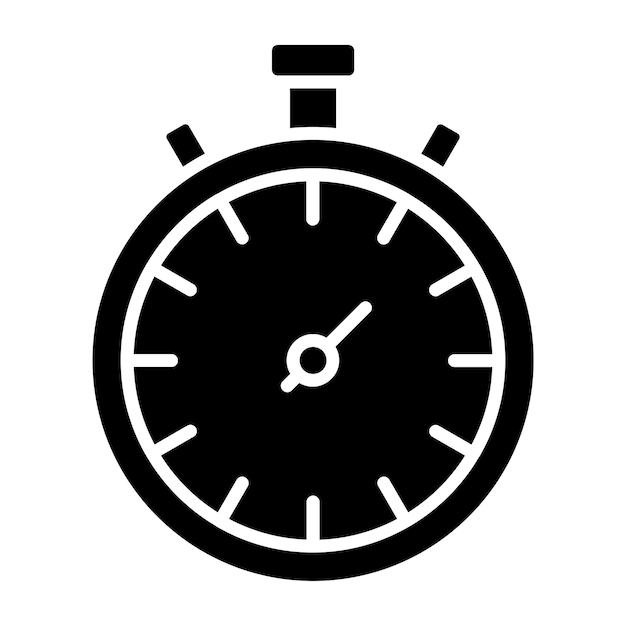 Estilo del icono del cronómetro de diseño vectorial