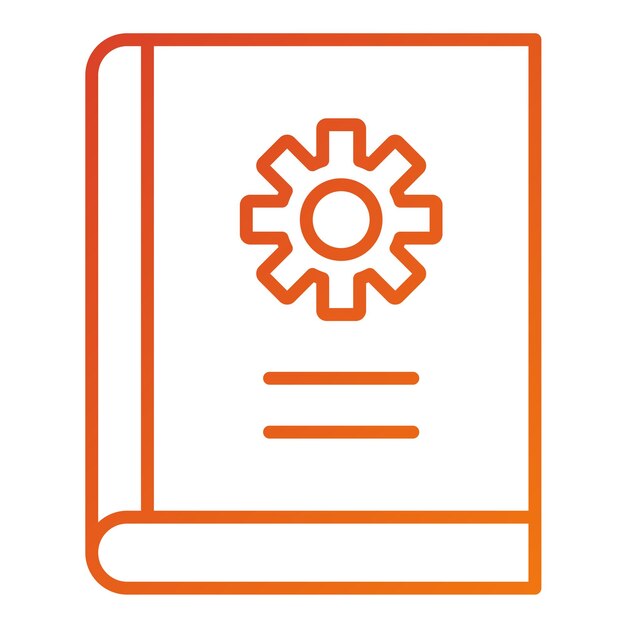 Estilo del icono del cuaderno del ingeniero de diseño vectorial