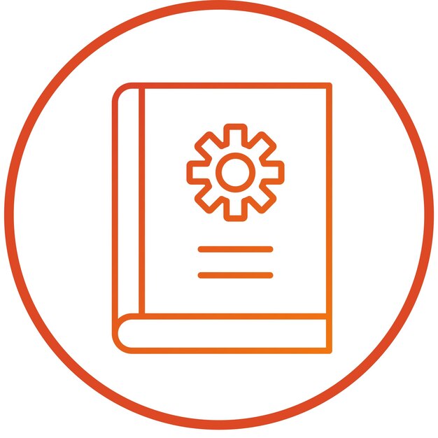Estilo del icono del cuaderno del ingeniero de diseño vectorial