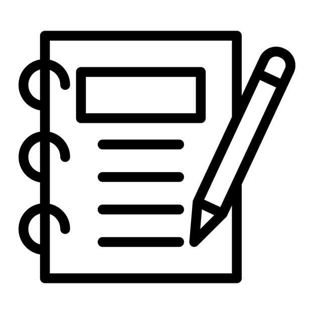 Estilo del icono del cuaderno