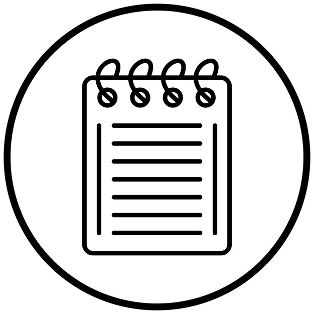 Estilo del icono del cuaderno