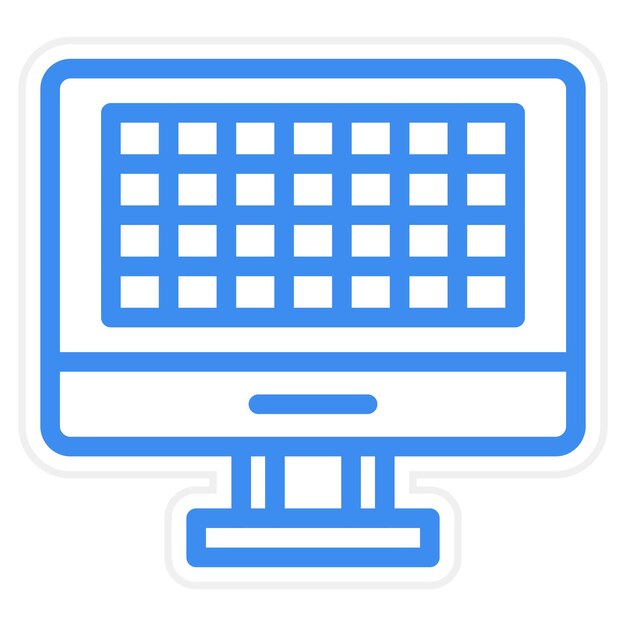 Estilo del icono de la cuadrícula de diseño vectorial