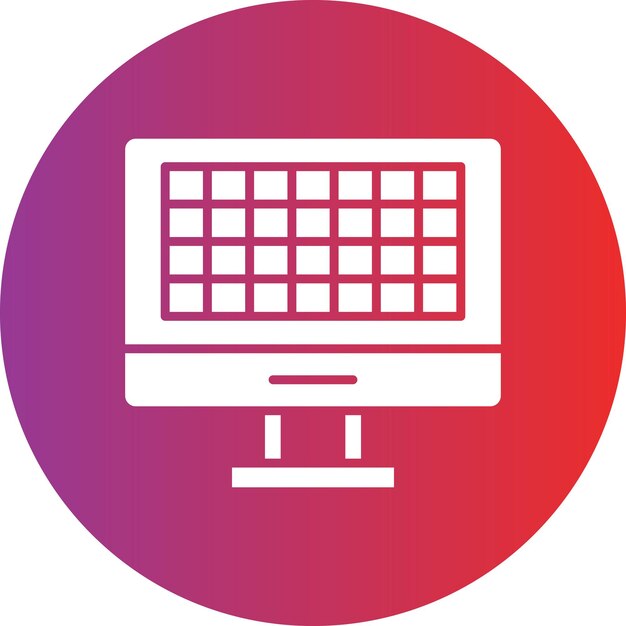 Estilo del icono de la cuadrícula de diseño vectorial