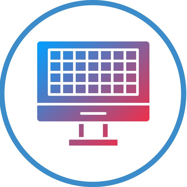 Estilo del icono de la cuadrícula de diseño vectorial