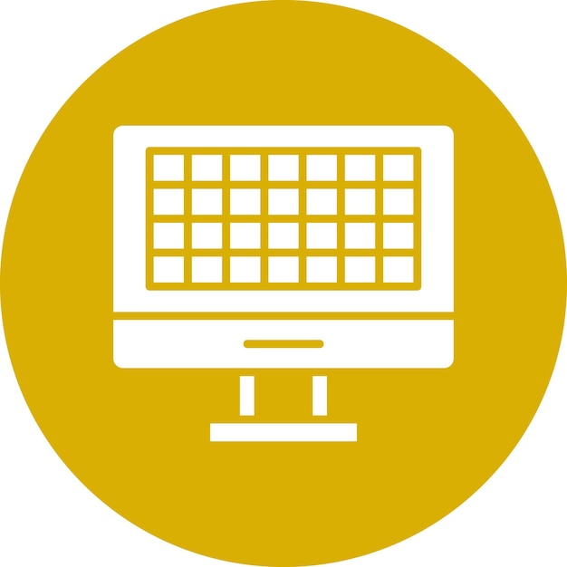 Estilo del icono de la cuadrícula de diseño vectorial