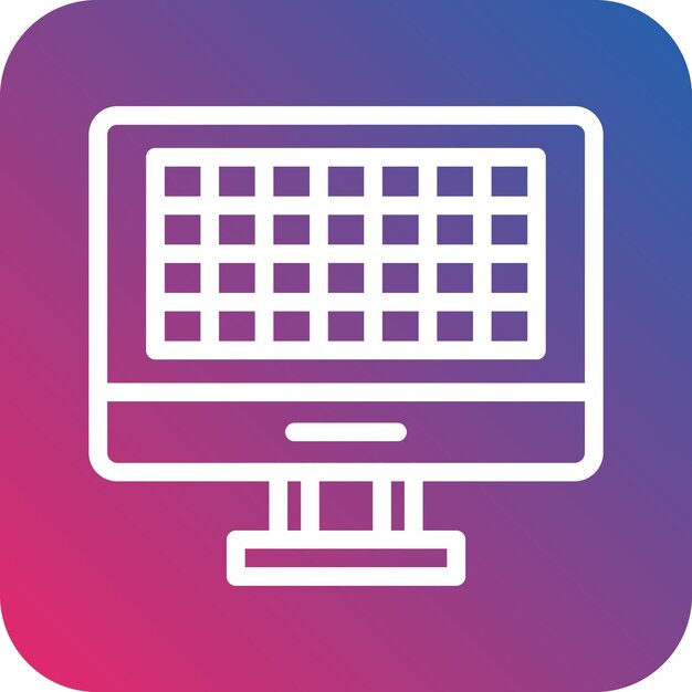 Estilo del icono de la cuadrícula de diseño vectorial