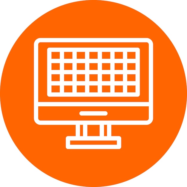 Estilo del icono de la cuadrícula de diseño vectorial