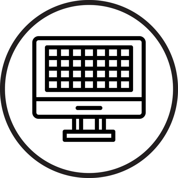 Estilo del icono de la cuadrícula de diseño vectorial