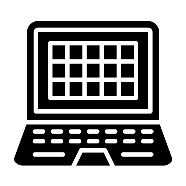 Estilo del icono de la cuadrícula de diseño vectorial
