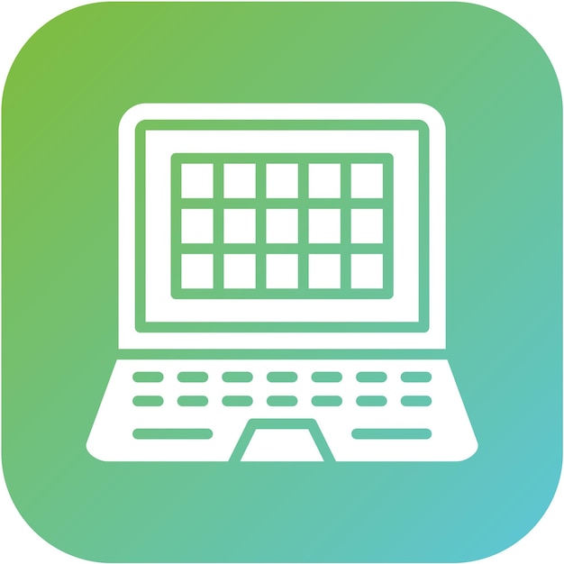 Estilo del icono de la cuadrícula de diseño vectorial