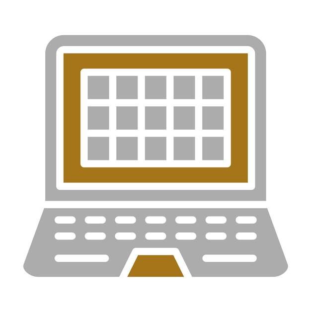 Estilo del icono de la cuadrícula de diseño vectorial