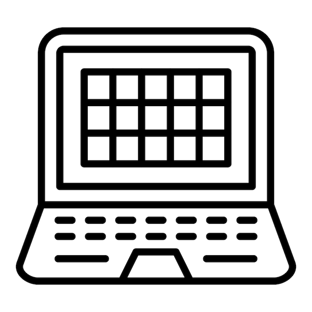 Estilo del icono de la cuadrícula de diseño vectorial