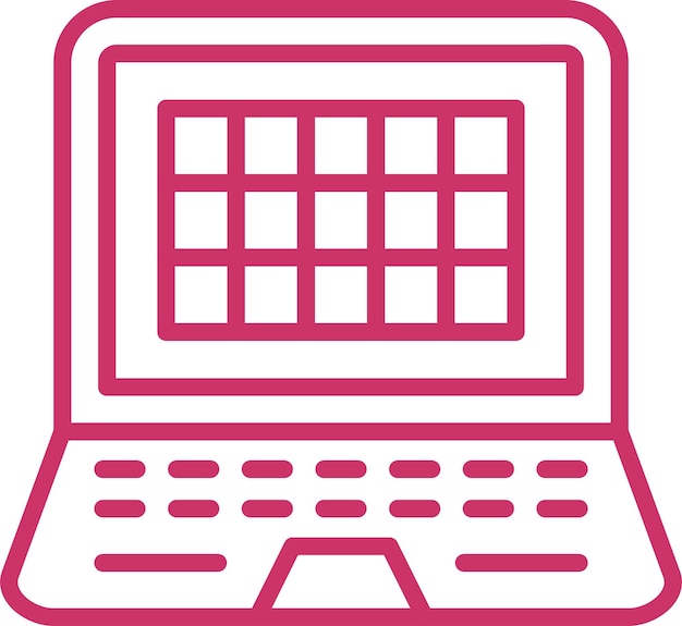 Estilo del icono de la cuadrícula de diseño vectorial