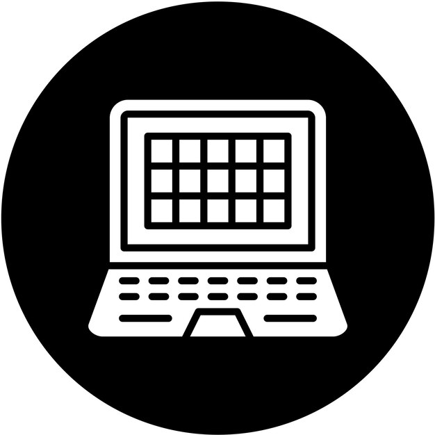 Estilo del icono de la cuadrícula de diseño vectorial