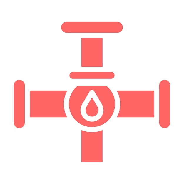 Estilo del icono de la cubierta de la válvula de diseño vectorial