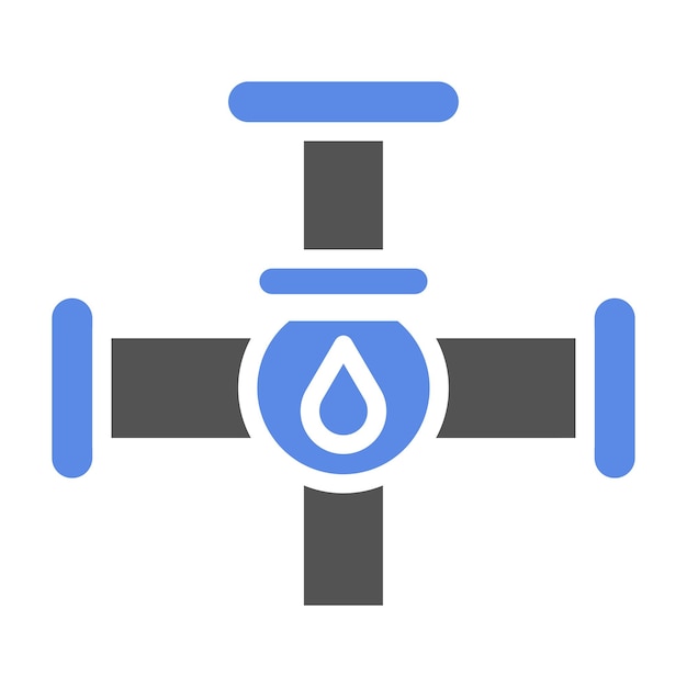 Estilo del icono de la cubierta de la válvula de diseño vectorial