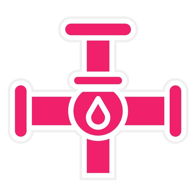 Estilo del icono de la cubierta de la válvula de diseño vectorial