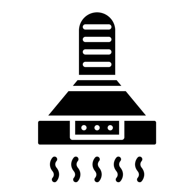 Estilo del icono de la cubierta de ventilación de diseño vectorial