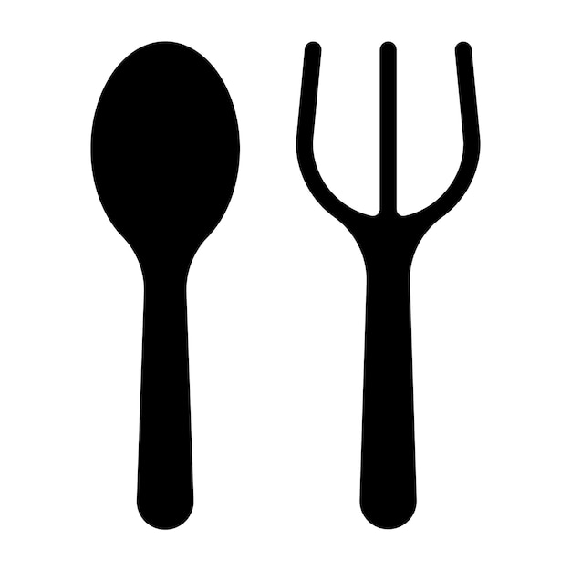 Estilo de icono de cubiertos de diseño vectorial