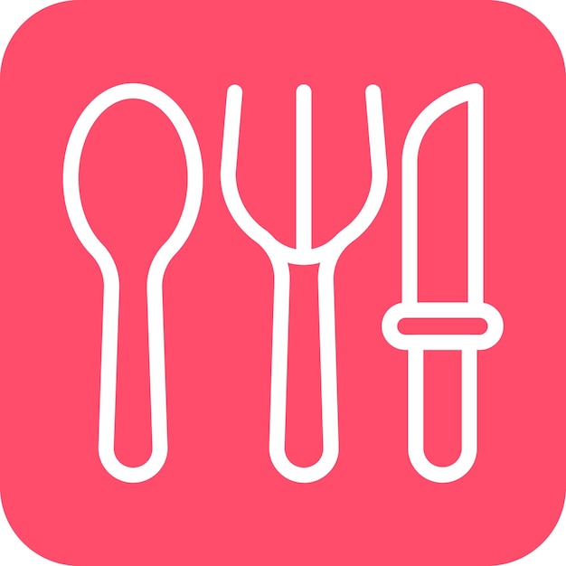 Estilo de icono de cubiertos de diseño vectorial