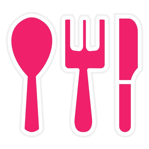 Estilo de icono de cubiertos de diseño vectorial