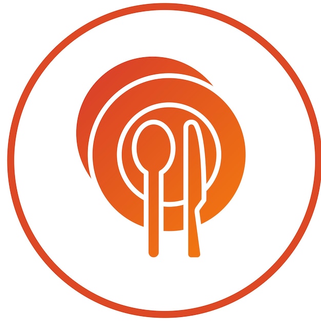 Estilo de icono de cubiertos de diseño vectorial