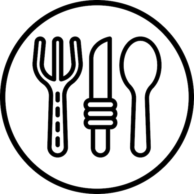 Estilo del icono de los cubiertos