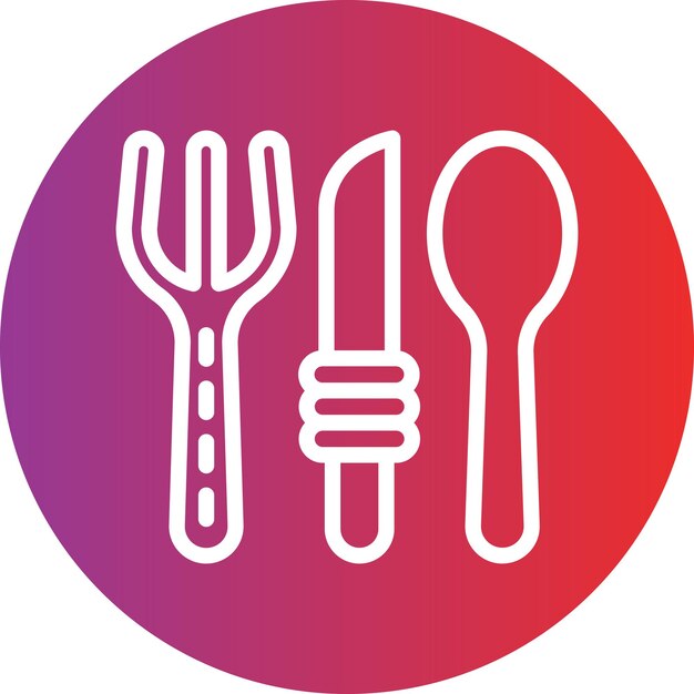 Estilo del icono de los cubiertos