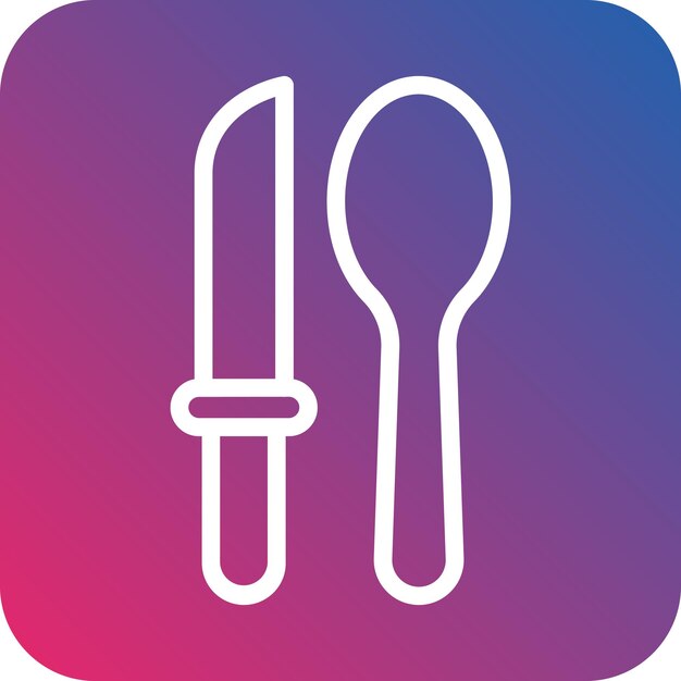 Estilo del icono de los cubiertos
