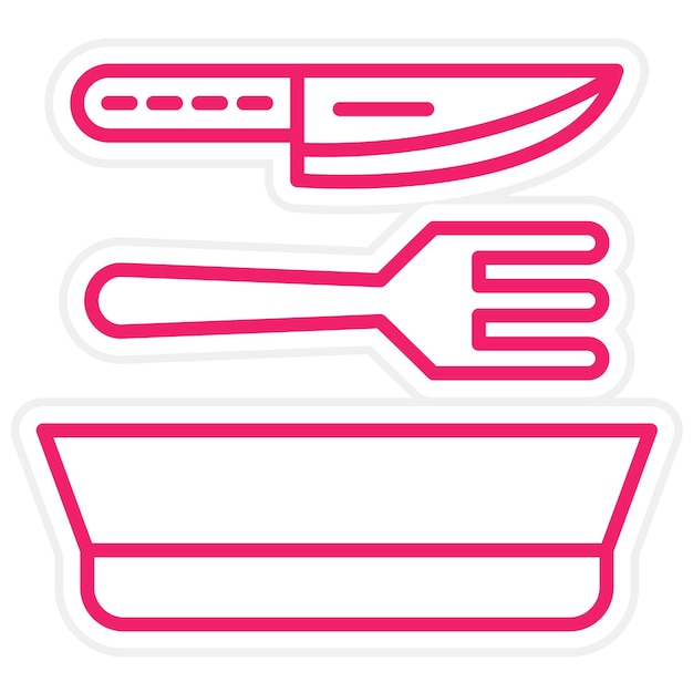 Estilo del icono de los cubiertos