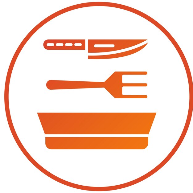 Estilo del icono de los cubiertos