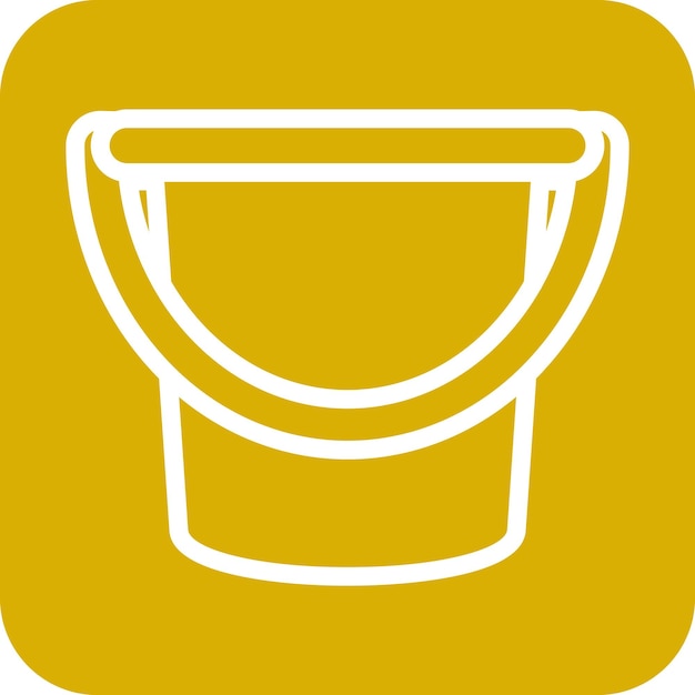 Estilo del icono del cubo de agua de diseño vectorial