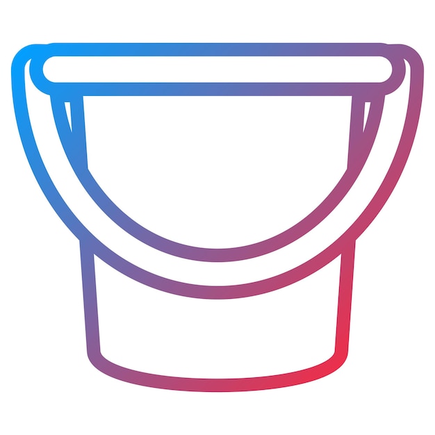 Estilo del icono del cubo de agua de diseño vectorial
