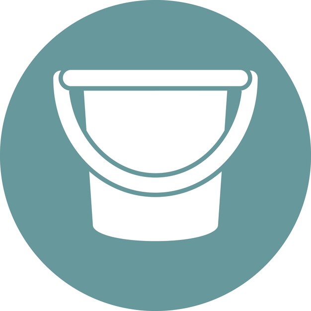 Estilo del icono del cubo de agua de diseño vectorial