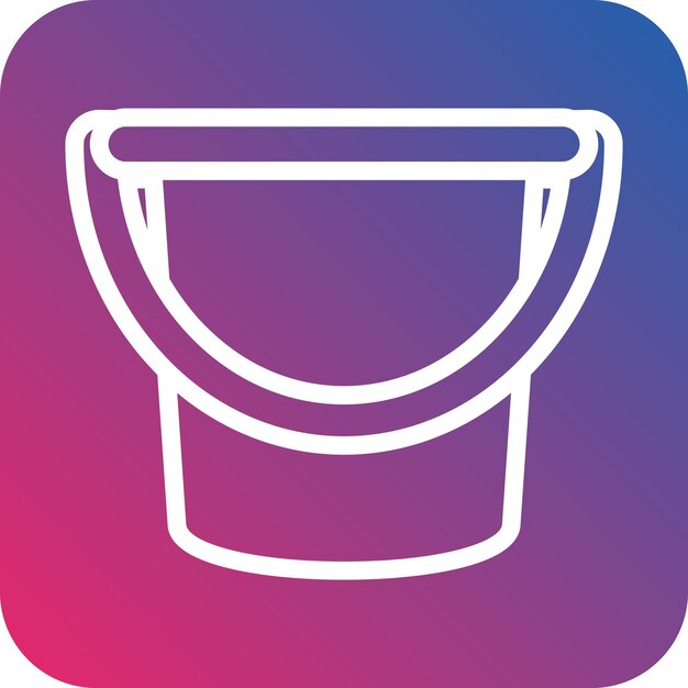 Estilo del icono del cubo de agua de diseño vectorial