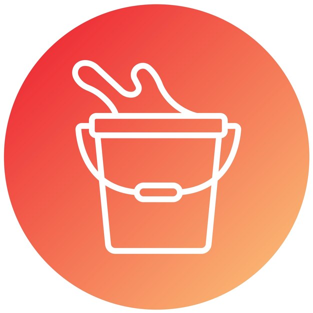 Estilo del icono del cubo de agua de diseño vectorial