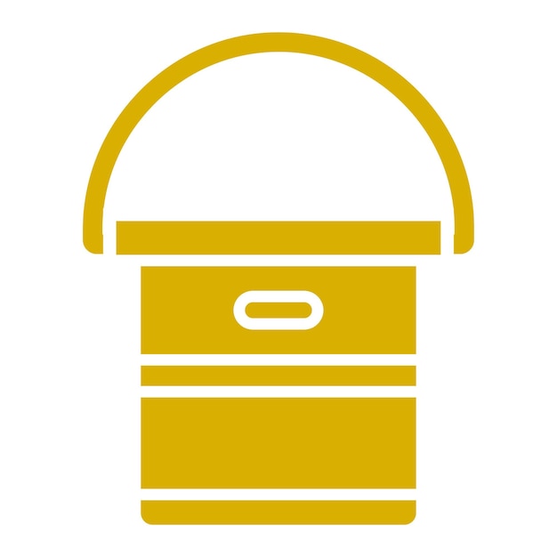 Estilo del icono del cubo de agua de diseño vectorial