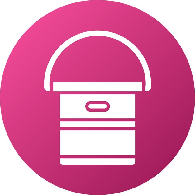 Estilo del icono del cubo de agua de diseño vectorial
