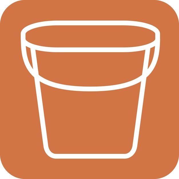 Estilo del icono del cubo de agua