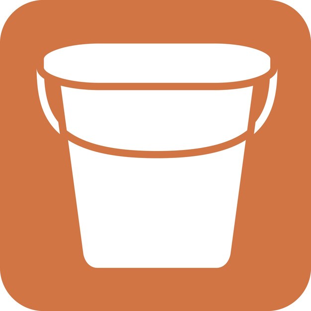 Estilo del icono del cubo de agua