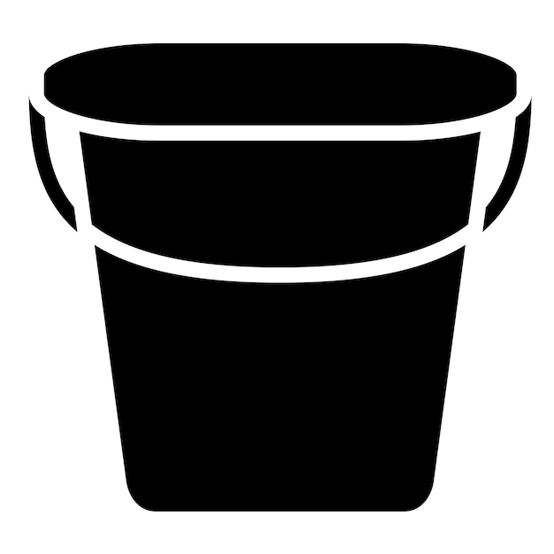 Estilo del icono del cubo de agua