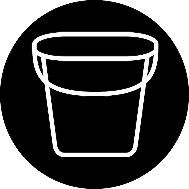 Estilo del icono del cubo de agua