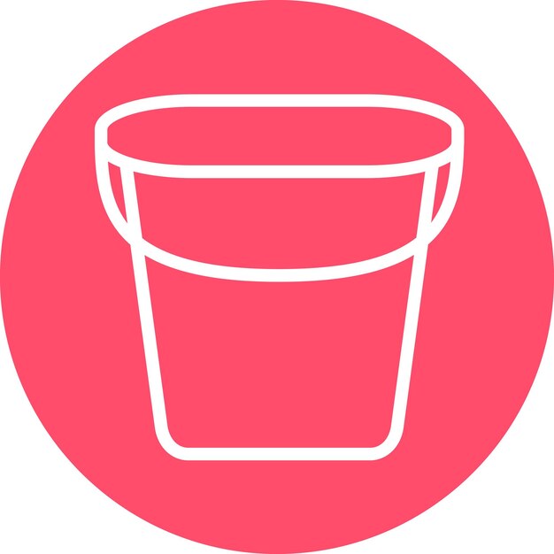 Estilo del icono del cubo de agua