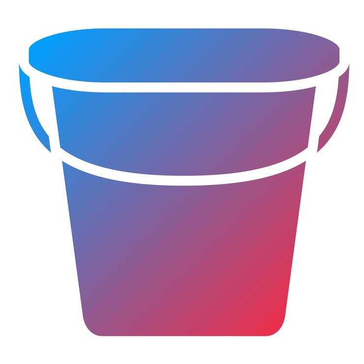 Vector estilo del icono del cubo de agua