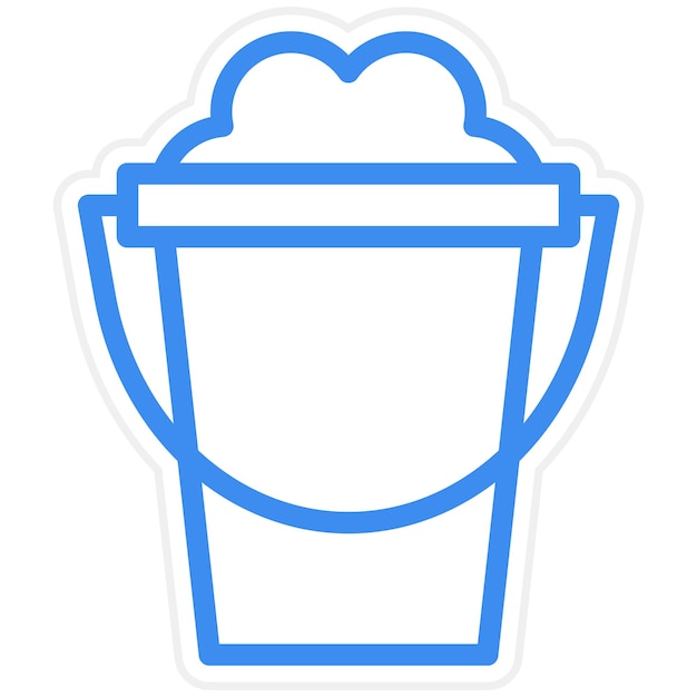 Estilo del icono del cubo de arena