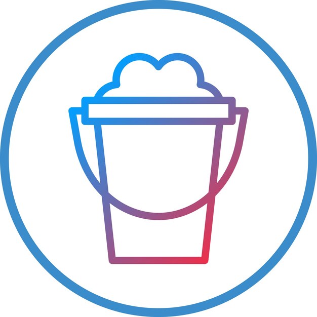 Estilo del icono del cubo de arena