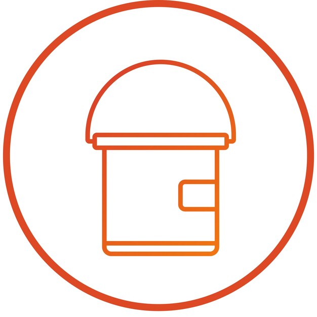 Estilo del icono del cubo de cebo