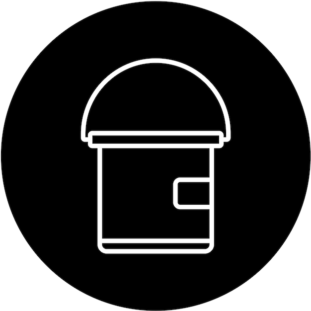Estilo del icono del cubo de cebo