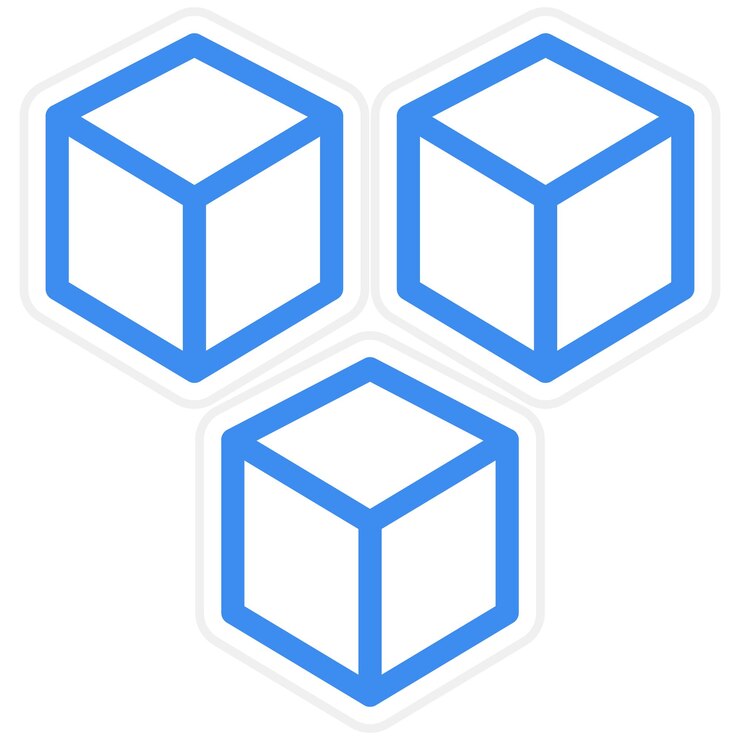 Vector estilo del icono del cubo de diseño vectorial